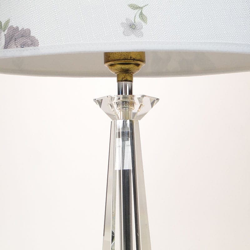 Lampa stołowa Art Deco, kryształ transparentny, Bohemia, Czechy, lata 20. - 224983