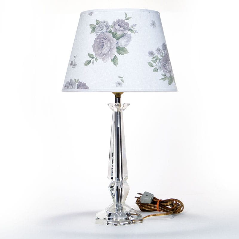 Lampa stołowa Art Deco, kryształ transparentny, Bohemia, Czechy, lata 20. - 224980