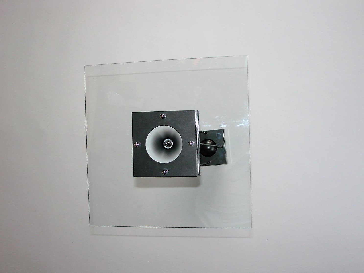 Lampa wisząca Modern, czarny, metal, szkło, lata 90. - 224994