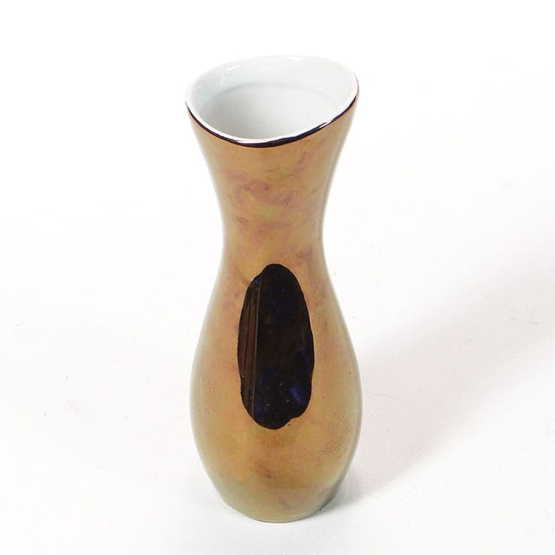 Wazon, złoty, porcelana, Polska, lata 50. - 225104