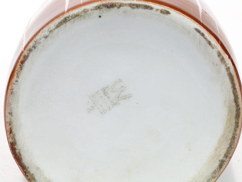 Wazon Wawel, porcelana brązowy, Zakłady Porcelany Stołowej Wałbrzych, Polska, lata 50. - 225153