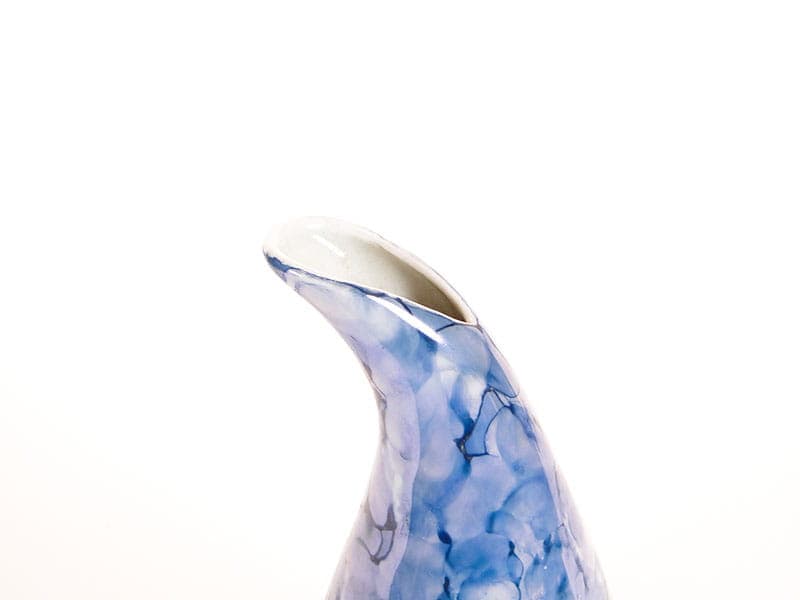 Wazon Kropla, porcelana niebieski, proj. Z. Śliwowska-Wawrzyniak, Polska, lata 50. - 225219