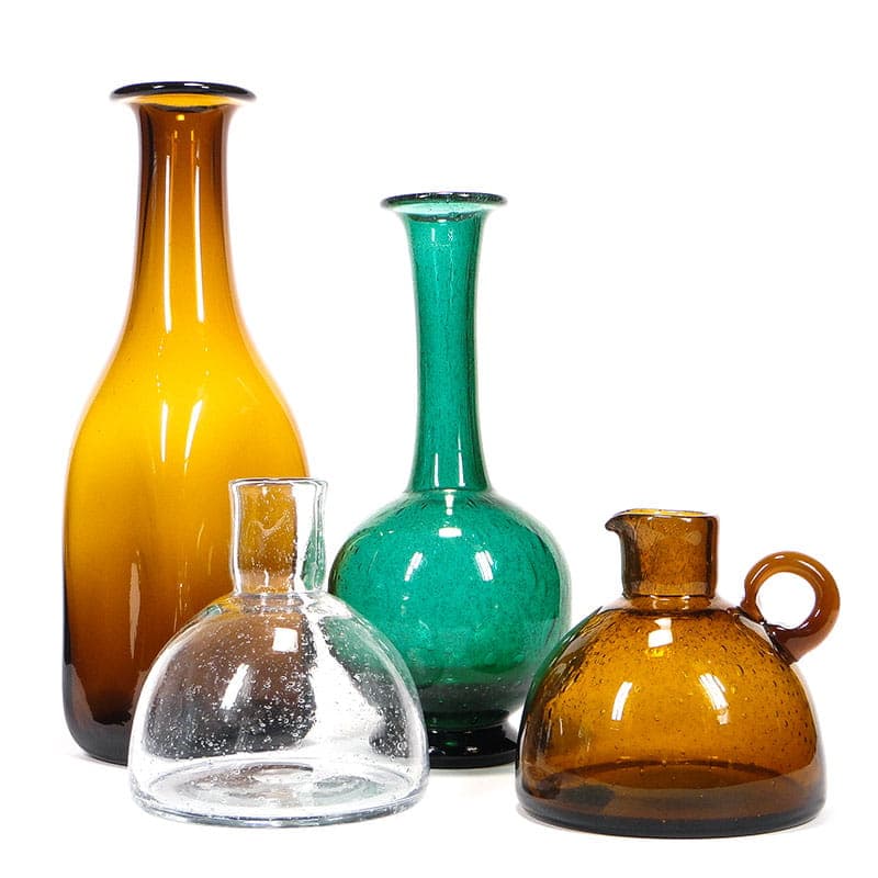 Wazon butla, szkło sodowe brązowy, proj. Z. Horbowy, Polska, lata 70. - 225222