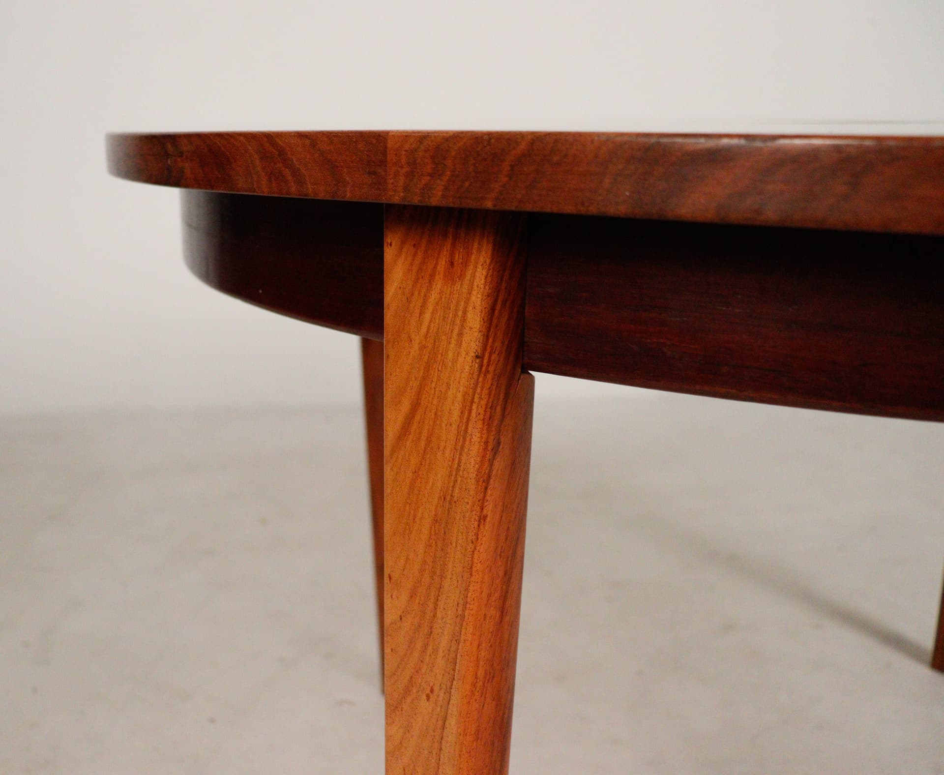 Stół jadalniany rozkładany 120/170/220/270x120x72 cm palisander, proj. Arne Vodder, Skovby - 225247