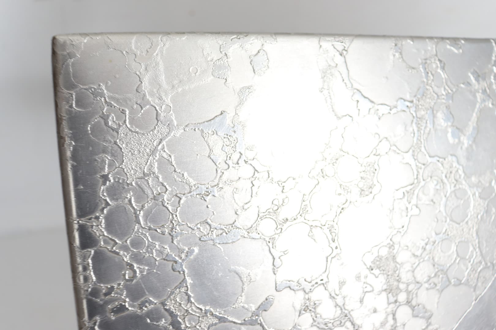 Stolik kawowy prostokątny mid-century, blat szczotkowana stal srebrna/podstawa palisander, proj. Heinz Lilienthal - 225263