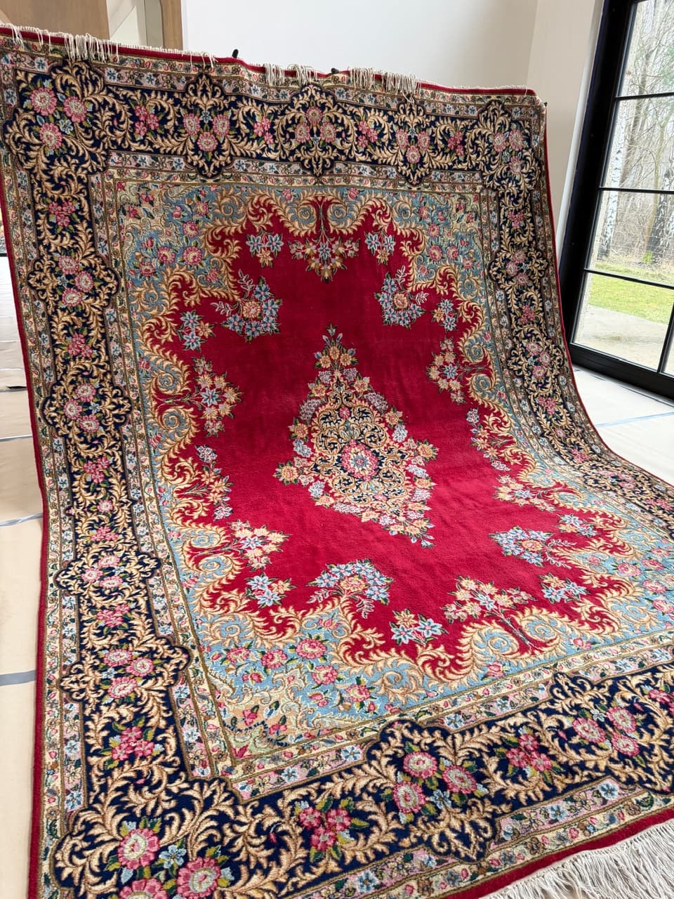 Dywan perski Kerman, 400x300 cm, multikolor, wełna, Iran - 225278