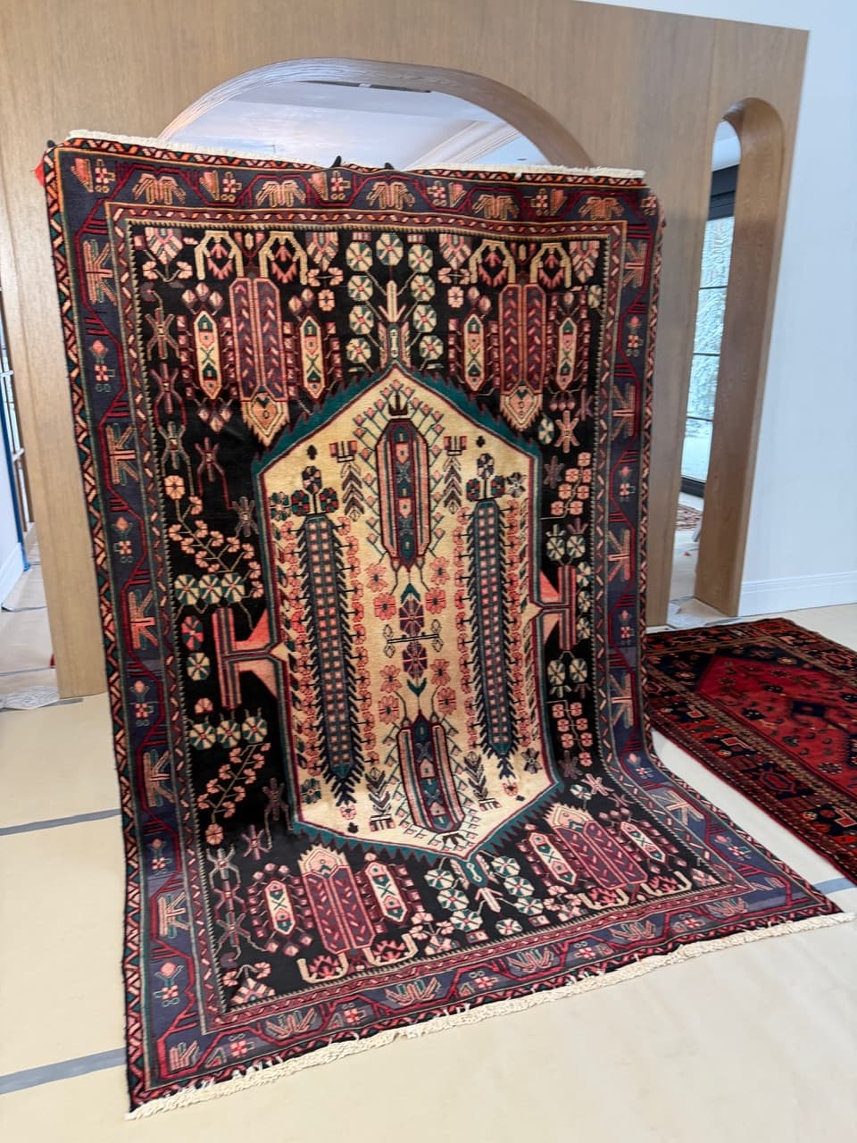 Dywan perski Hamadan 290x190 cm, multikolor, wełna, Iran - 225299