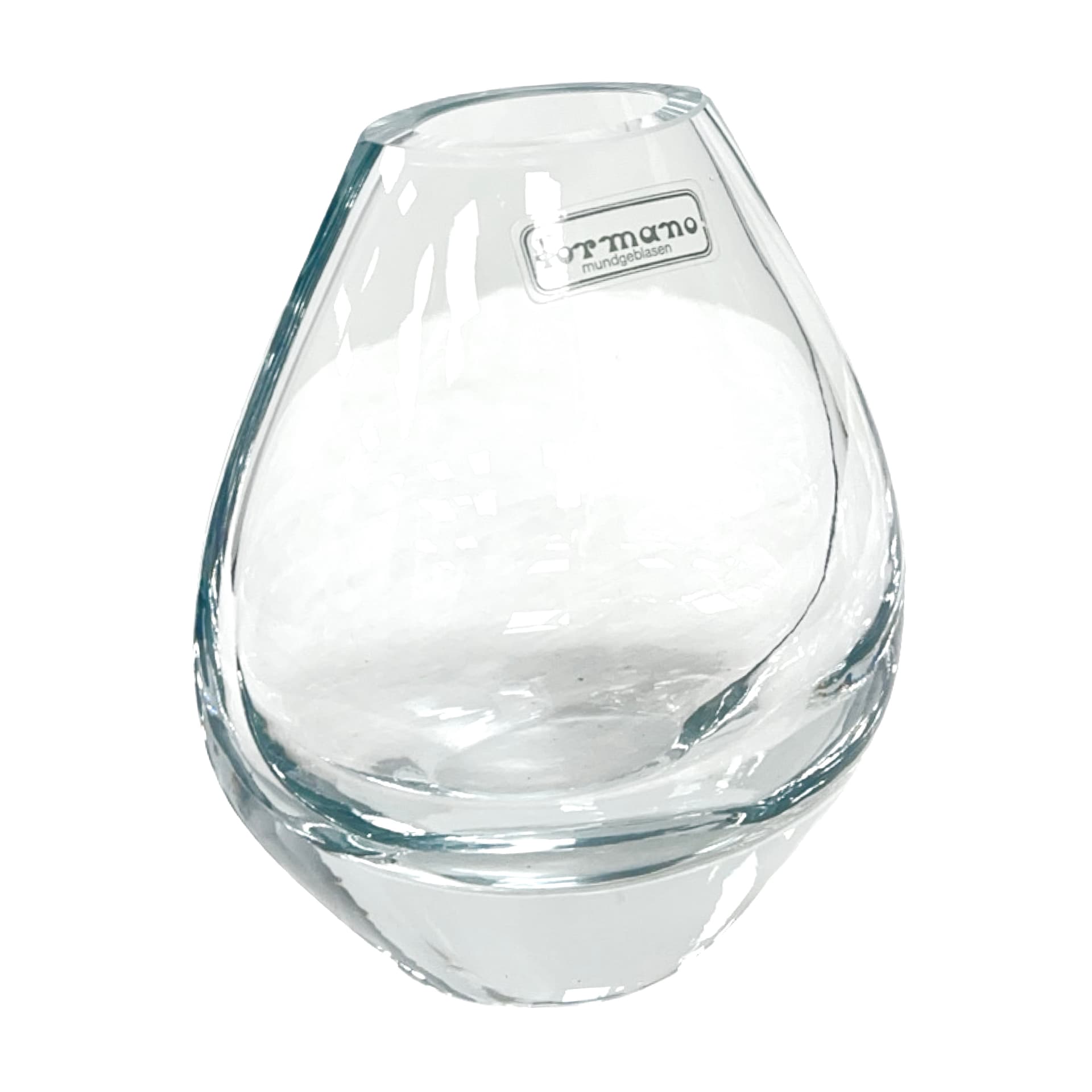 Vase, transparent glass, Formano, Germany, 1980s. - 225307