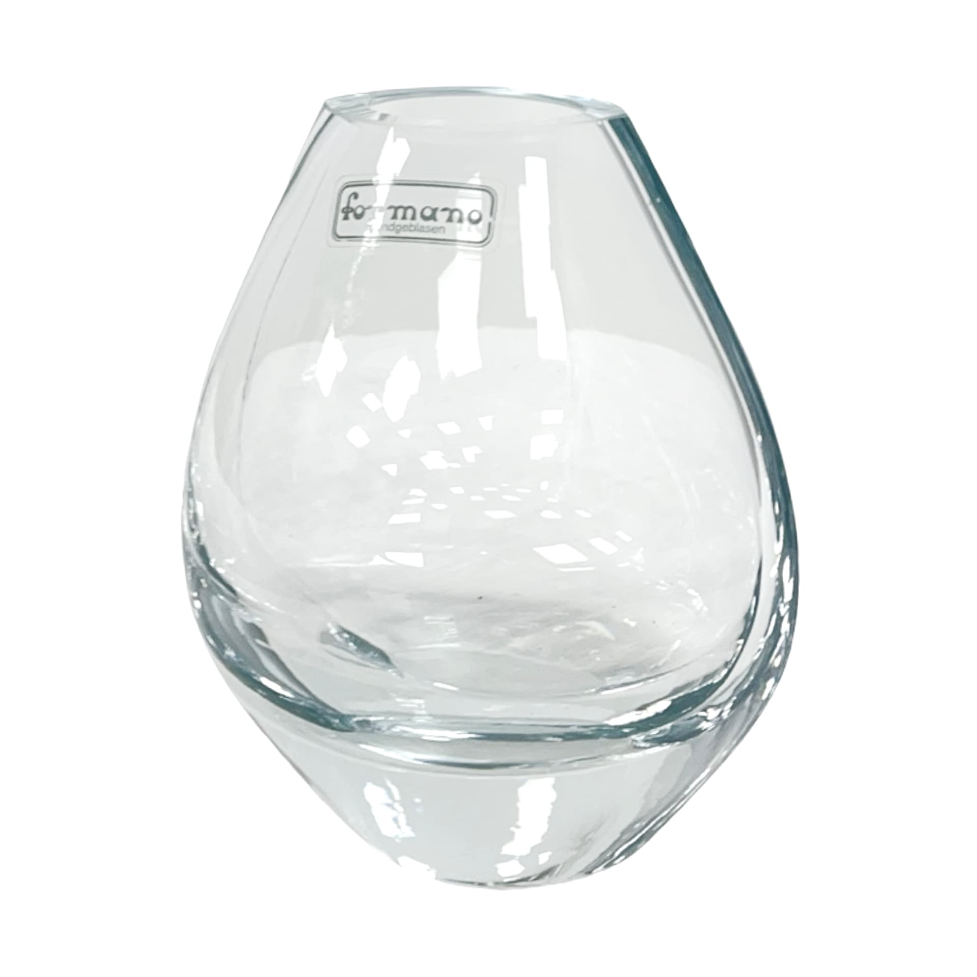 Vase, transparent glass, Formano, Germany, 1980s. - 225312