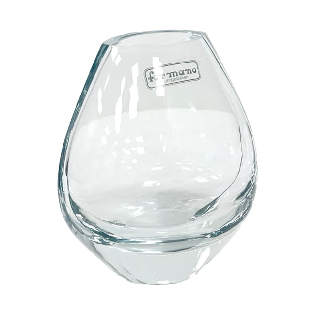 Vase, transparent glass, Formano, Germany, 1980s. - DIMENSION
