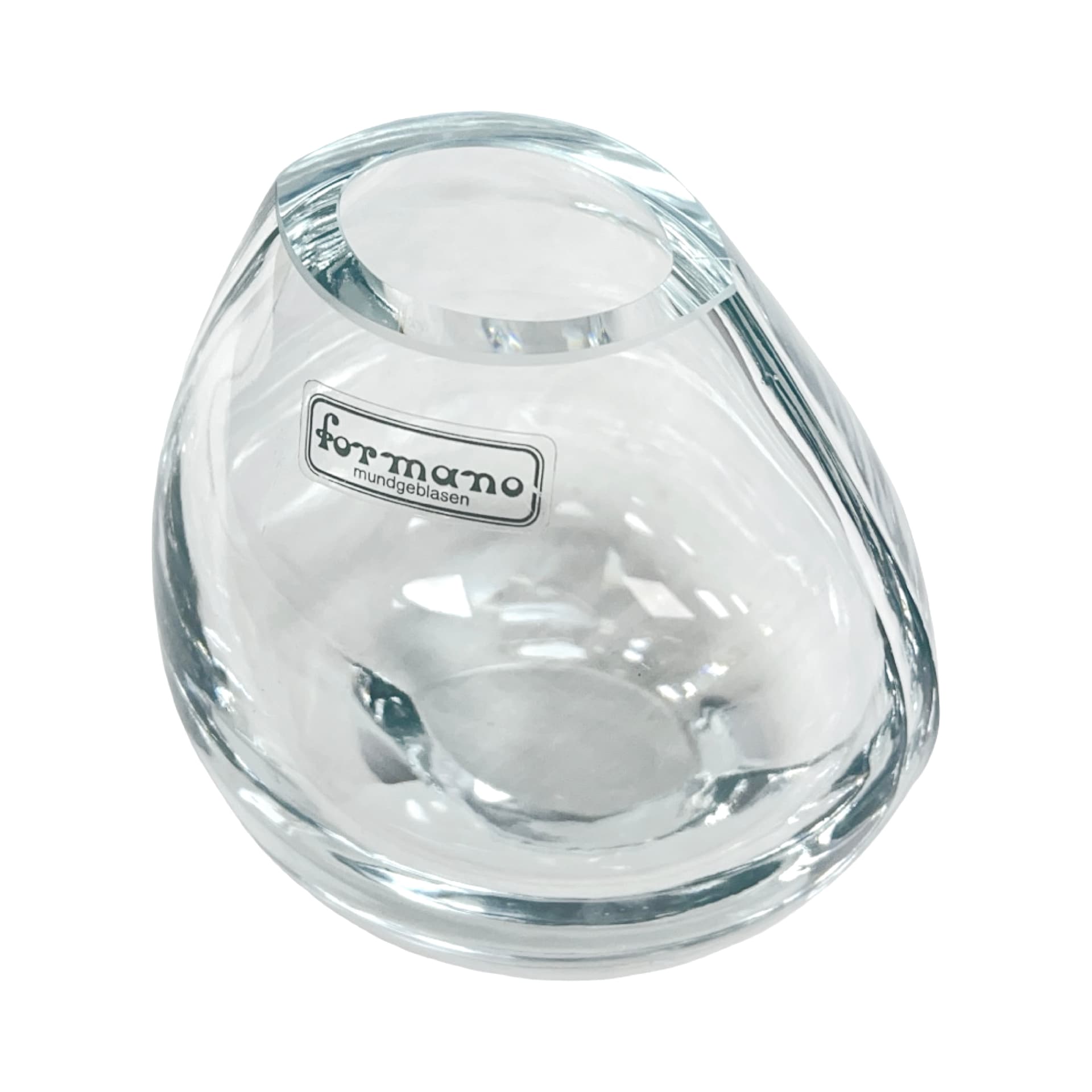 Vase, transparent glass, Formano, Germany, 1980s. - 225311