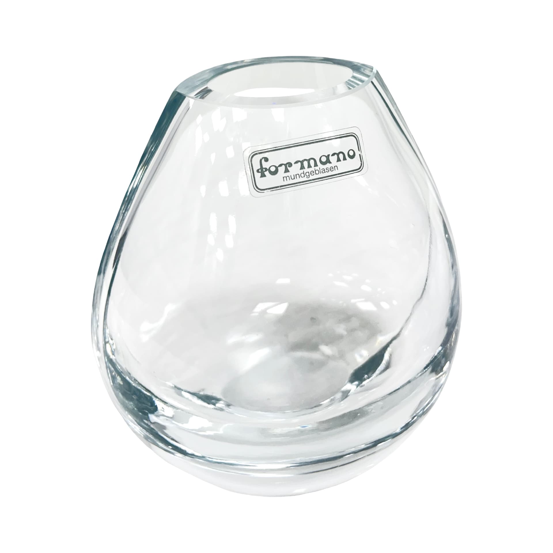 Vase, transparent glass, Formano, Germany, 1980s. - 225317