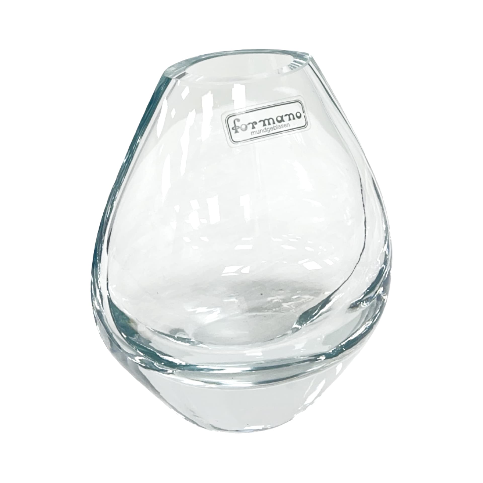 Vase, transparent glass, Formano, Germany, 1980s. - 225318