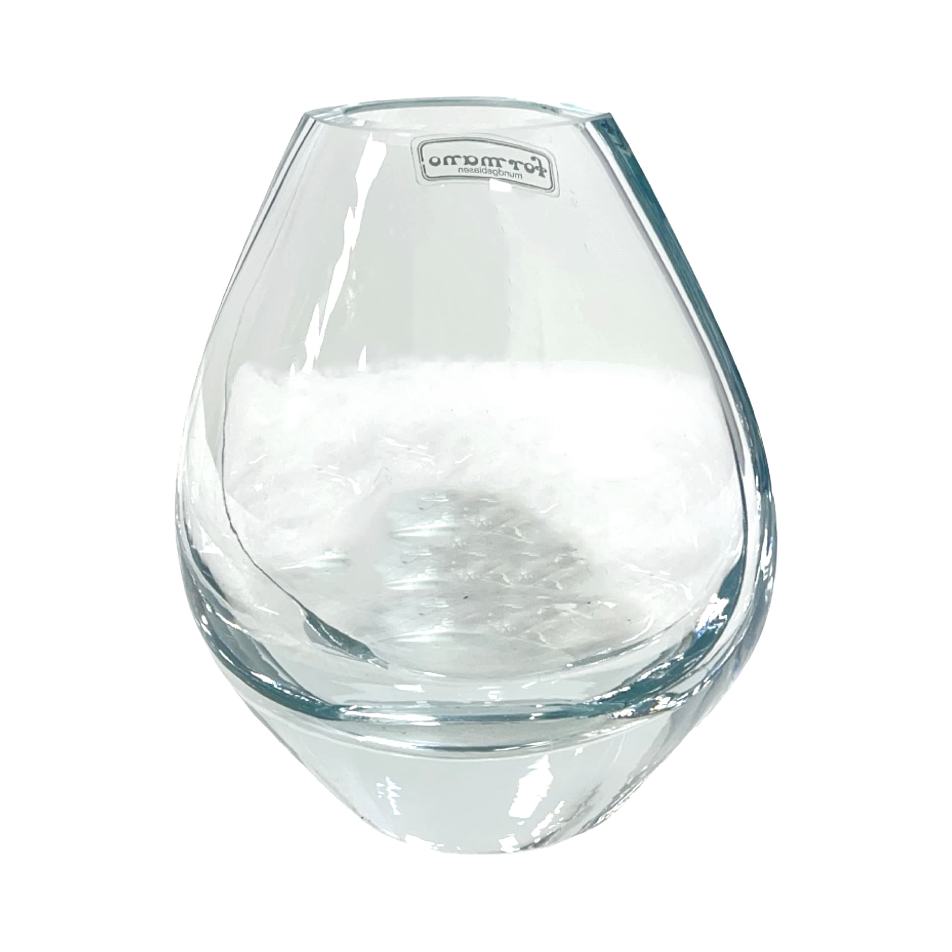 Vase, transparent glass, Formano, Germany, 1980s. - 225315