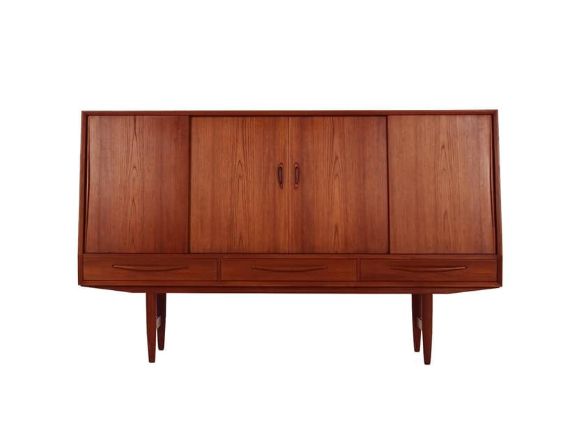Highboard, teak brązowy, Dania, lata 70.