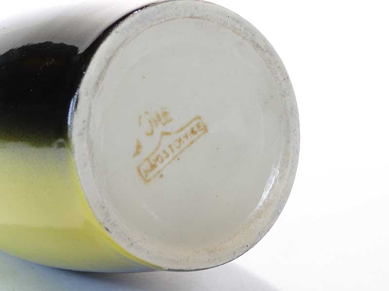 Wazon 'kręgiel', zielony, ceramika, Mirostowice, Polska, lata 60. - 225331