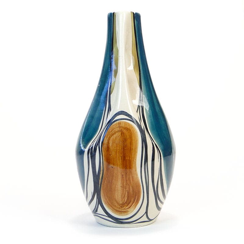 Wazon, multicolor ceramika, proj. W. Płażewski, Włocławek, Polska, lata 50. - 225453