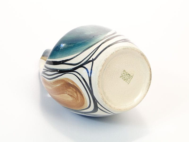 Wazon, multicolor ceramika, proj. W. Płażewski, Włocławek, Polska, lata 50. - 225456