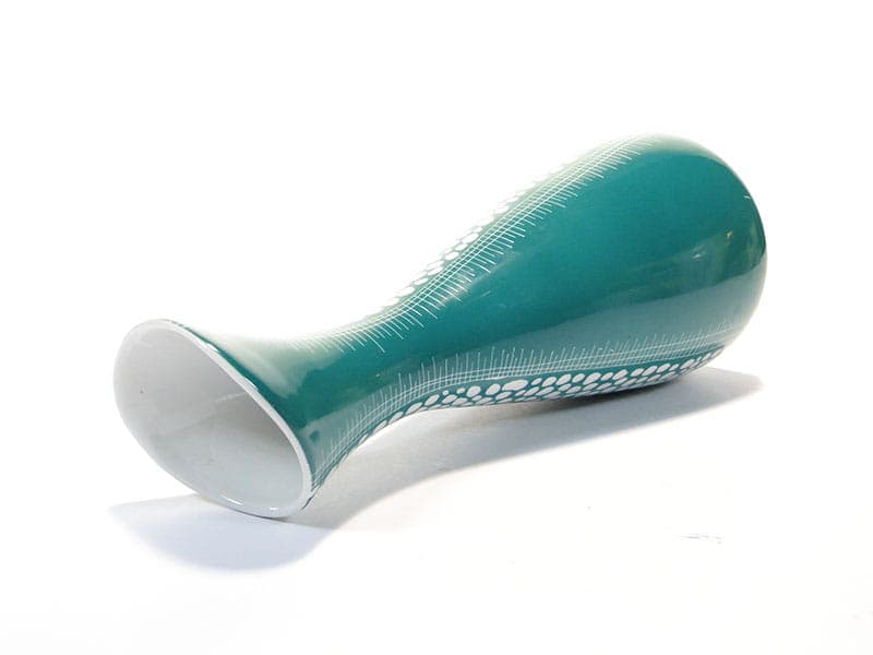 Wazon New Look, niebieski, porcelana, proj. L. Pokornianka, Polska, lata 60. - 225481