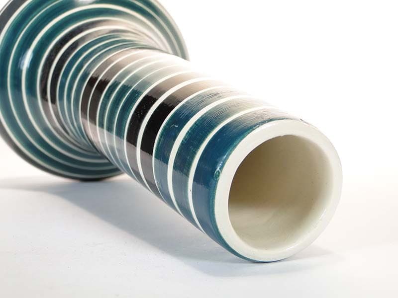 Wazon, niebieski, ceramika, proj. E. Piwek-Białoborska, dla Włocławek, Polska, lata 50. - 225556