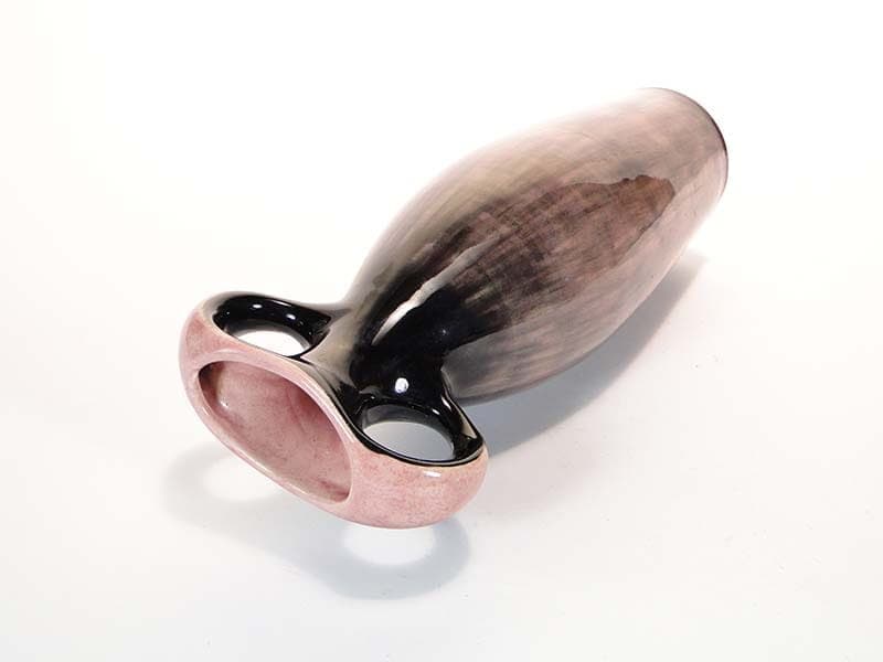 Wazon nr 270, fioletowy, fajans szkliwiony, proj. W. Płażewski, Włocławek, Polska, lata 50. - 225674