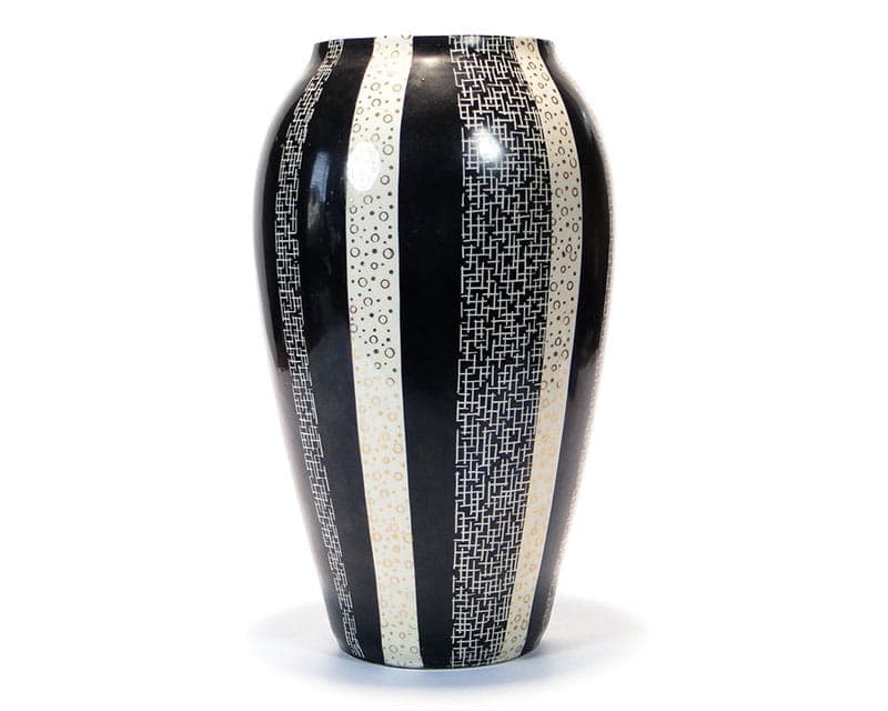 Wazon New Look, porcelit czarny, Chodzież, Polska, lata 50. - 225689