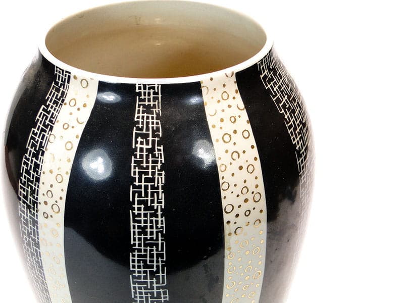 Wazon New Look, porcelit czarny, Chodzież, Polska, lata 50. - 225685