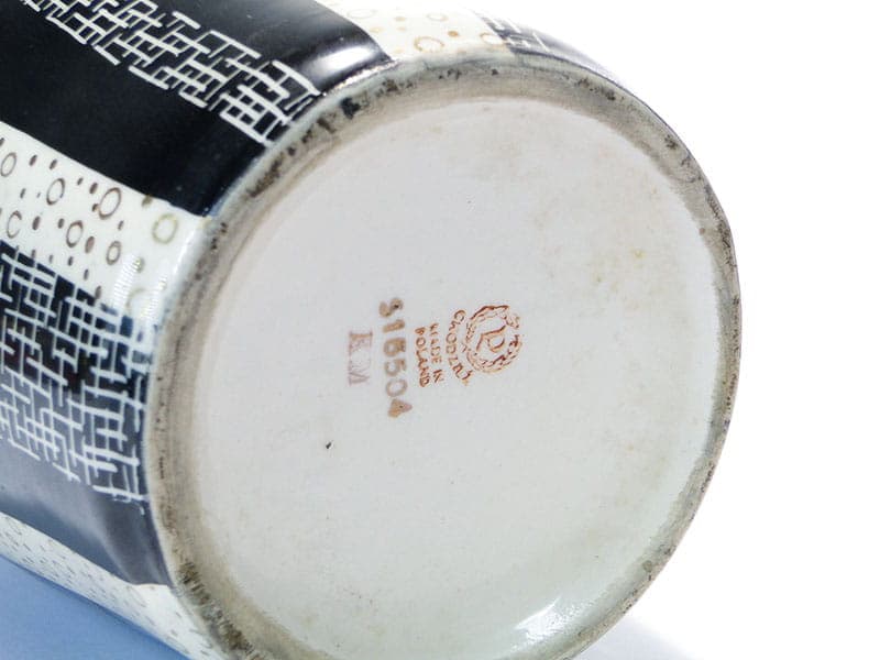 Wazon New Look, porcelit czarny, Chodzież, Polska, lata 50. - 225681