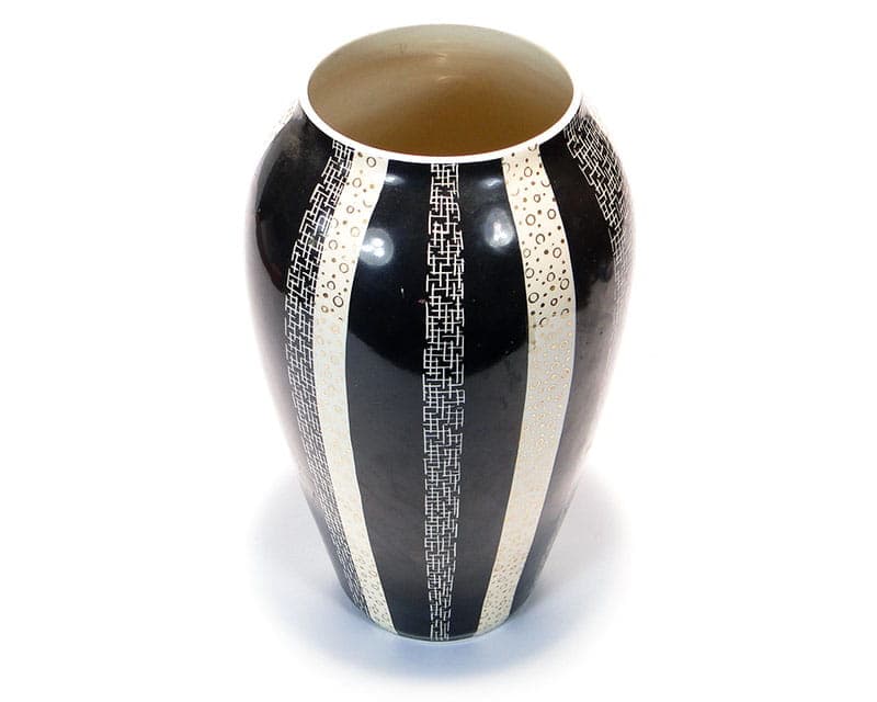 Wazon New Look, porcelit czarny, Chodzież, Polska, lata 50. - 225686