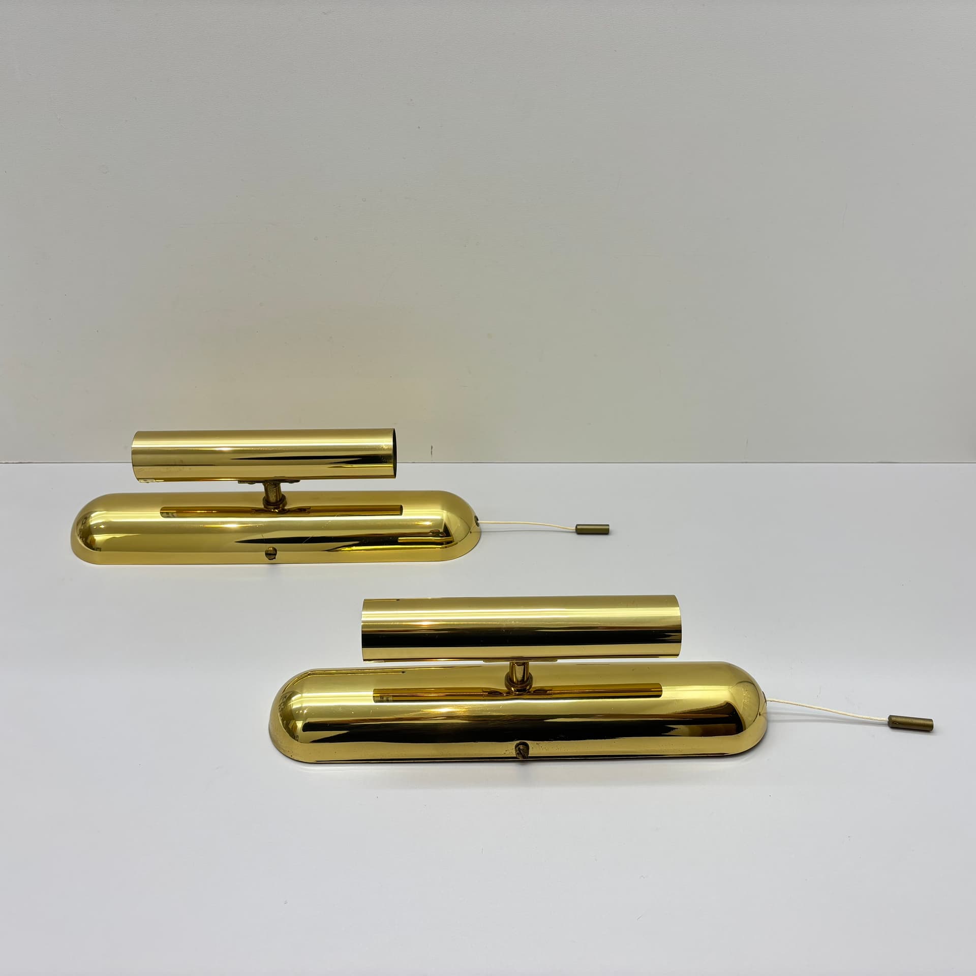 Para kinkietów, złoty, mosiądz złocony, szkło, Niemcy, lata 80. - 225711