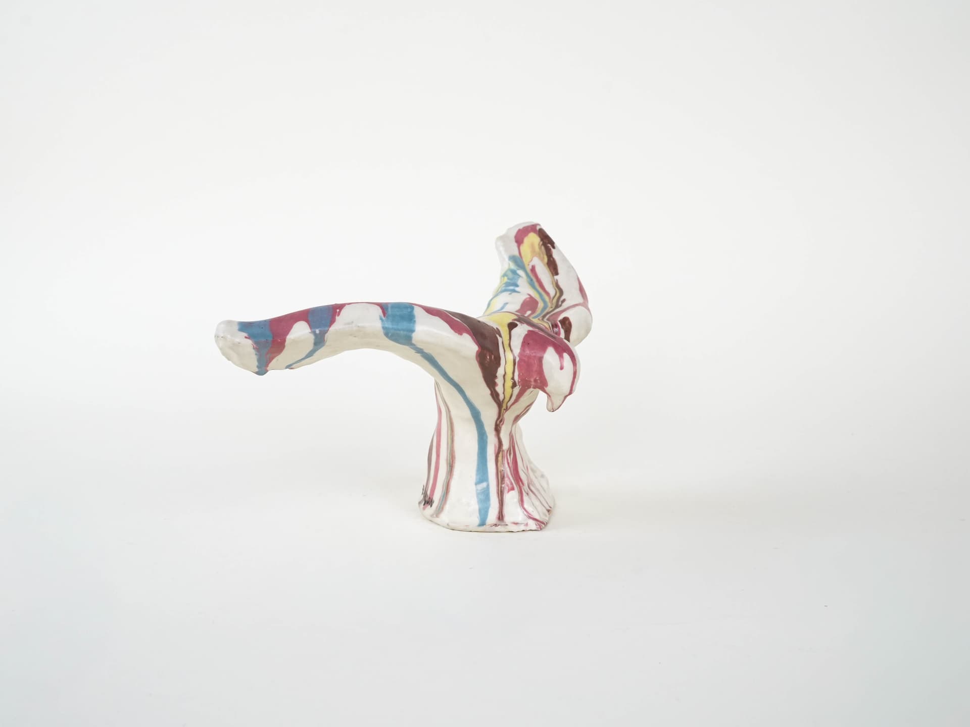 Rzeźba ptak, multikolor, ceramika, proj. F. Ferroni, Włochy, lata 70. - 225894