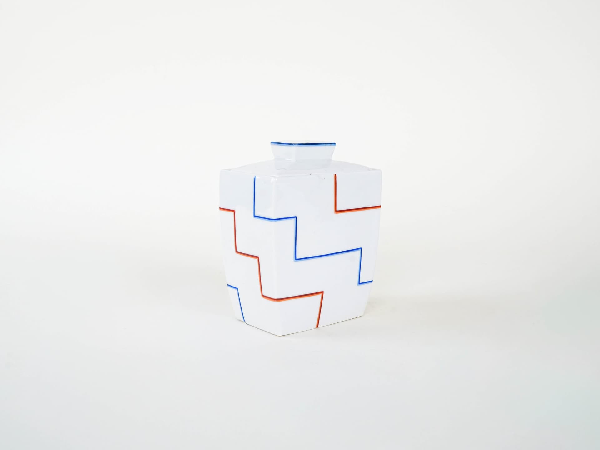 Wazon modernistyczny, biały, ceramika, Włochy, lata 70. - 225920