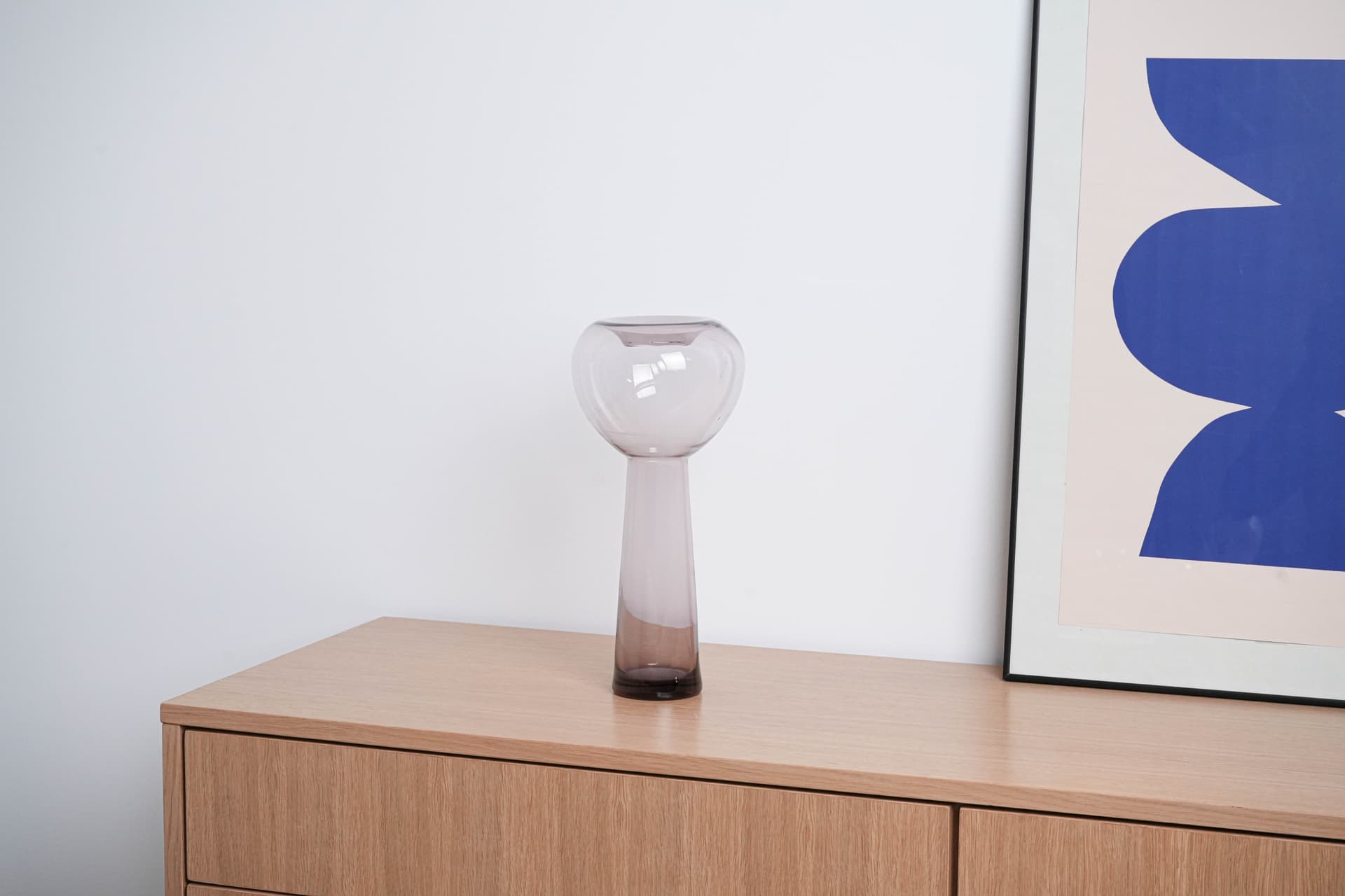 Wazon, fioletowy, szkło, Włochy, lata 70. - 225937