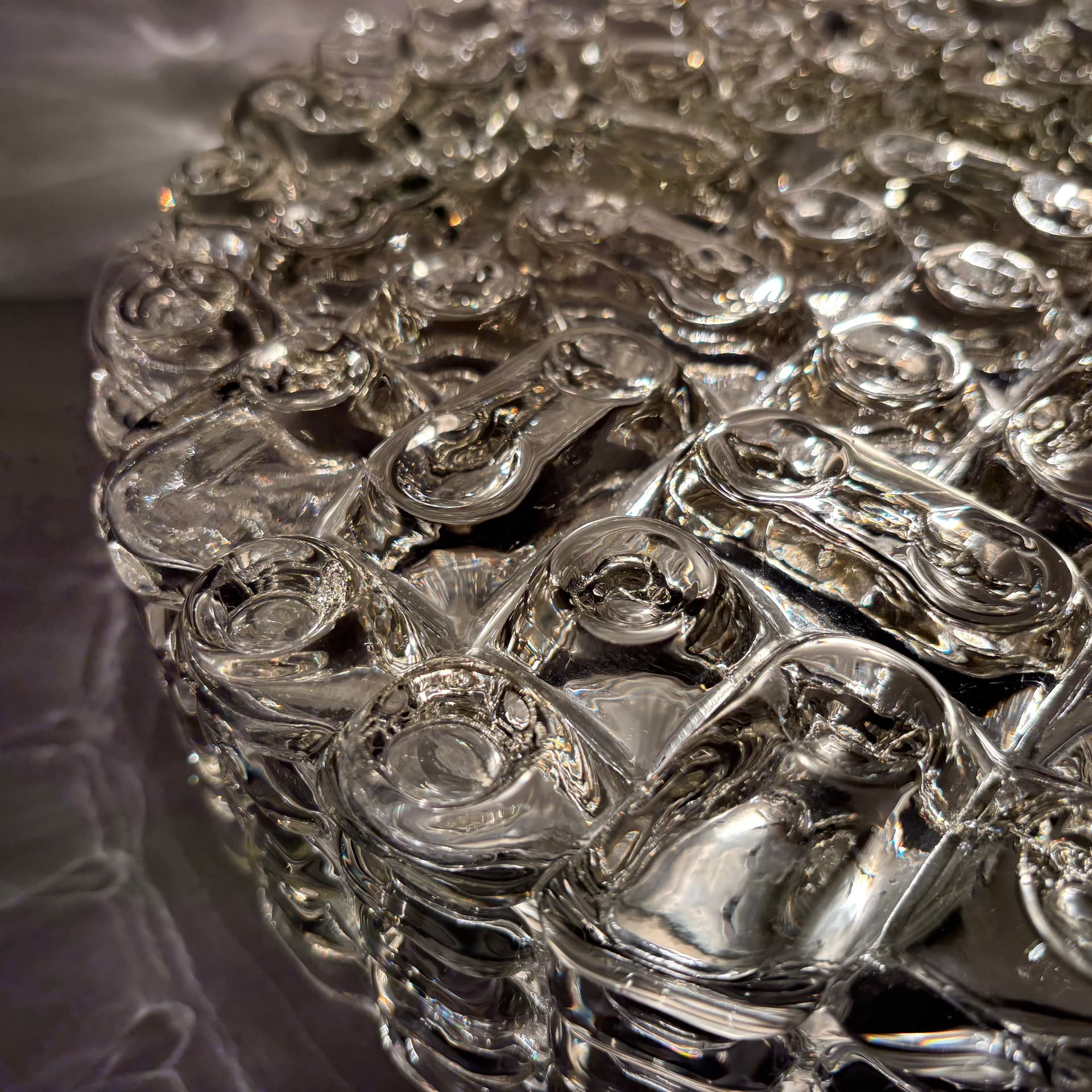 Plafon, ERCO, transparent, szkło, Niemcy, lata 70. - 226013