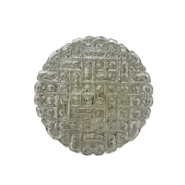 Plafon, ERCO, transparent, szkło, Niemcy, lata 70. - WYMIARY