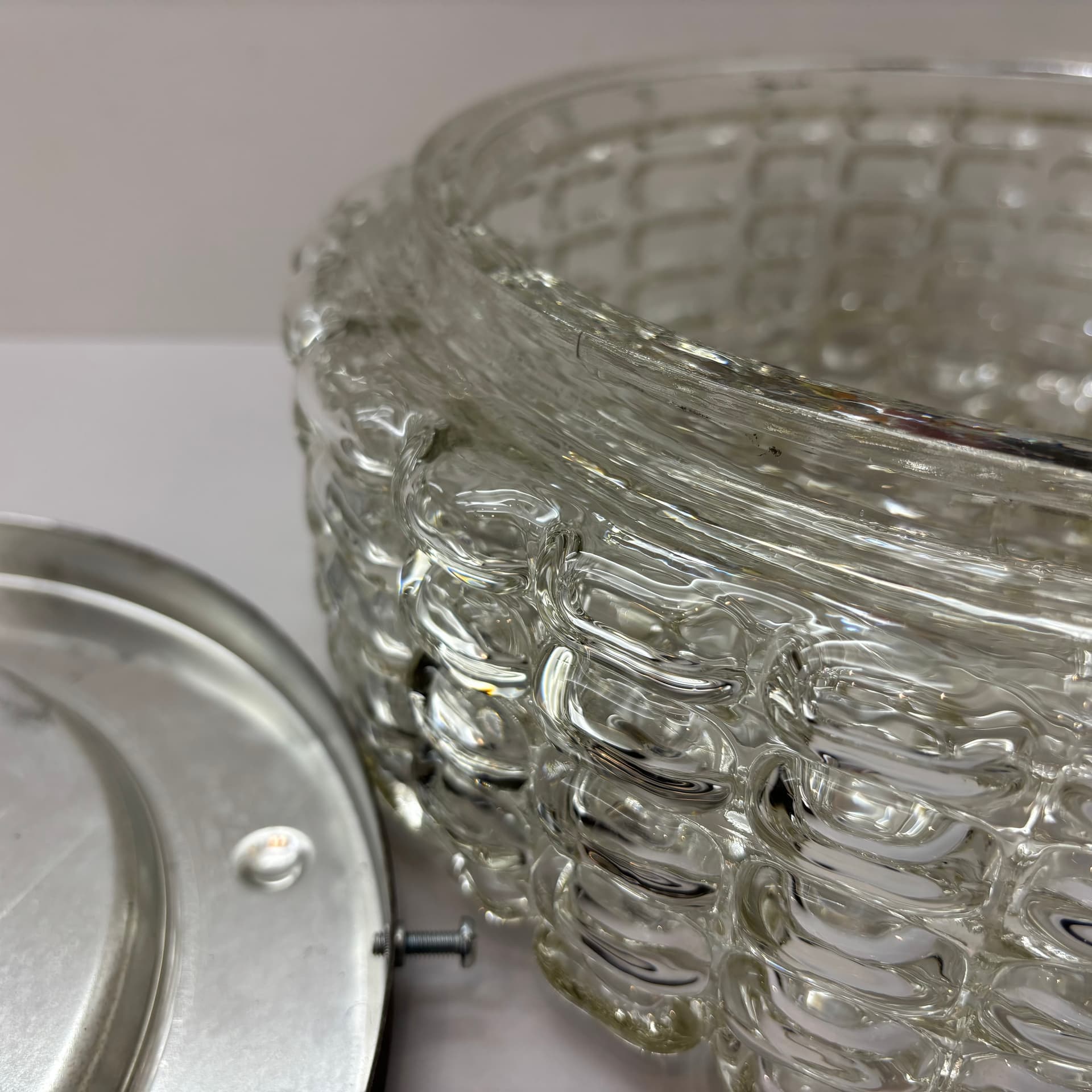 Plafon, ERCO, transparent, szkło, Niemcy, lata 70. - 226017