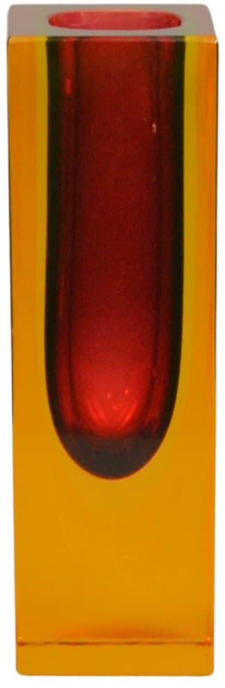 Wazon Murano Mandruzzato, szkło czerwony, Włochy, lata 50. - WYMIARY