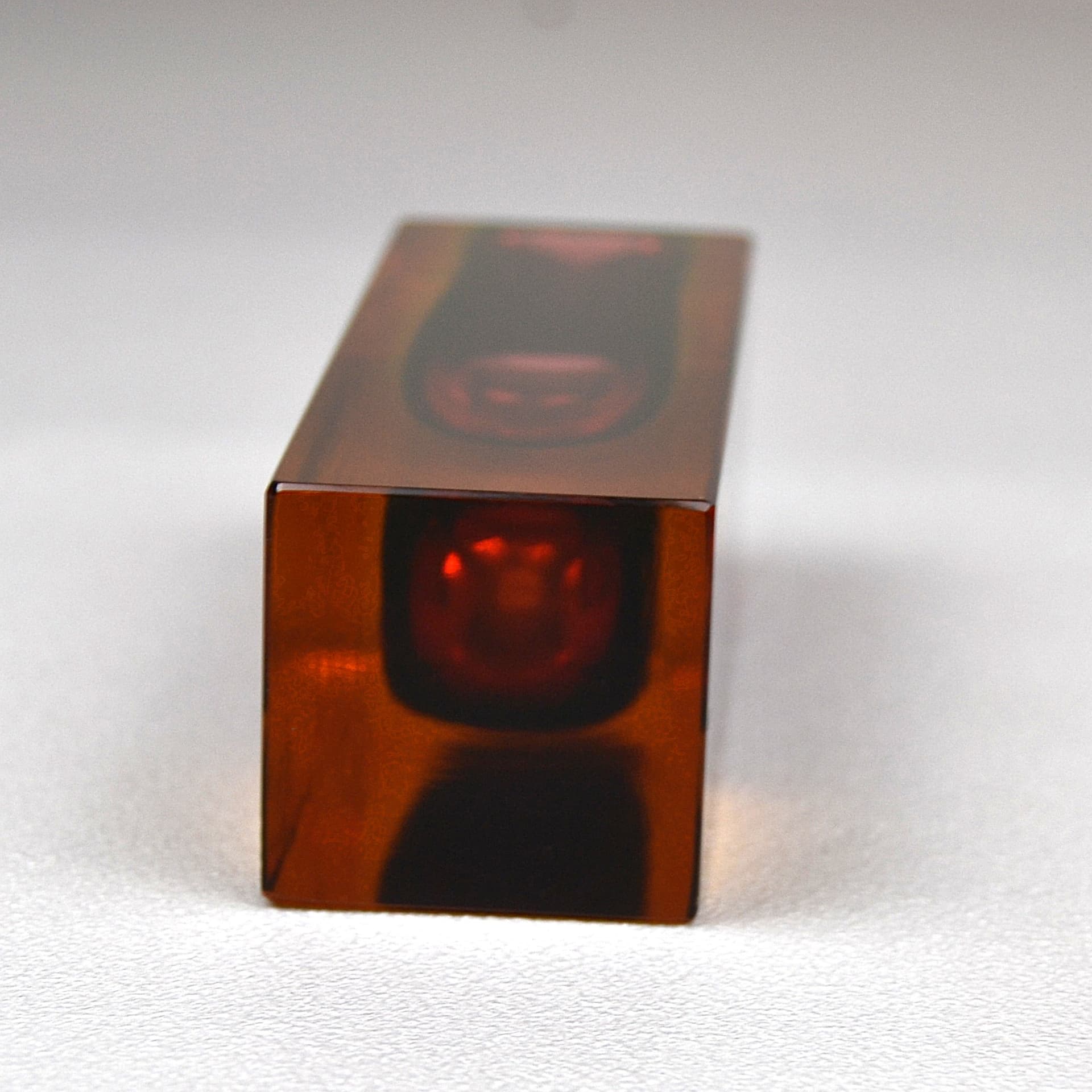 Wazon Murano Mandruzzato, szkło czerwony, Włochy, lata 50. - 1638