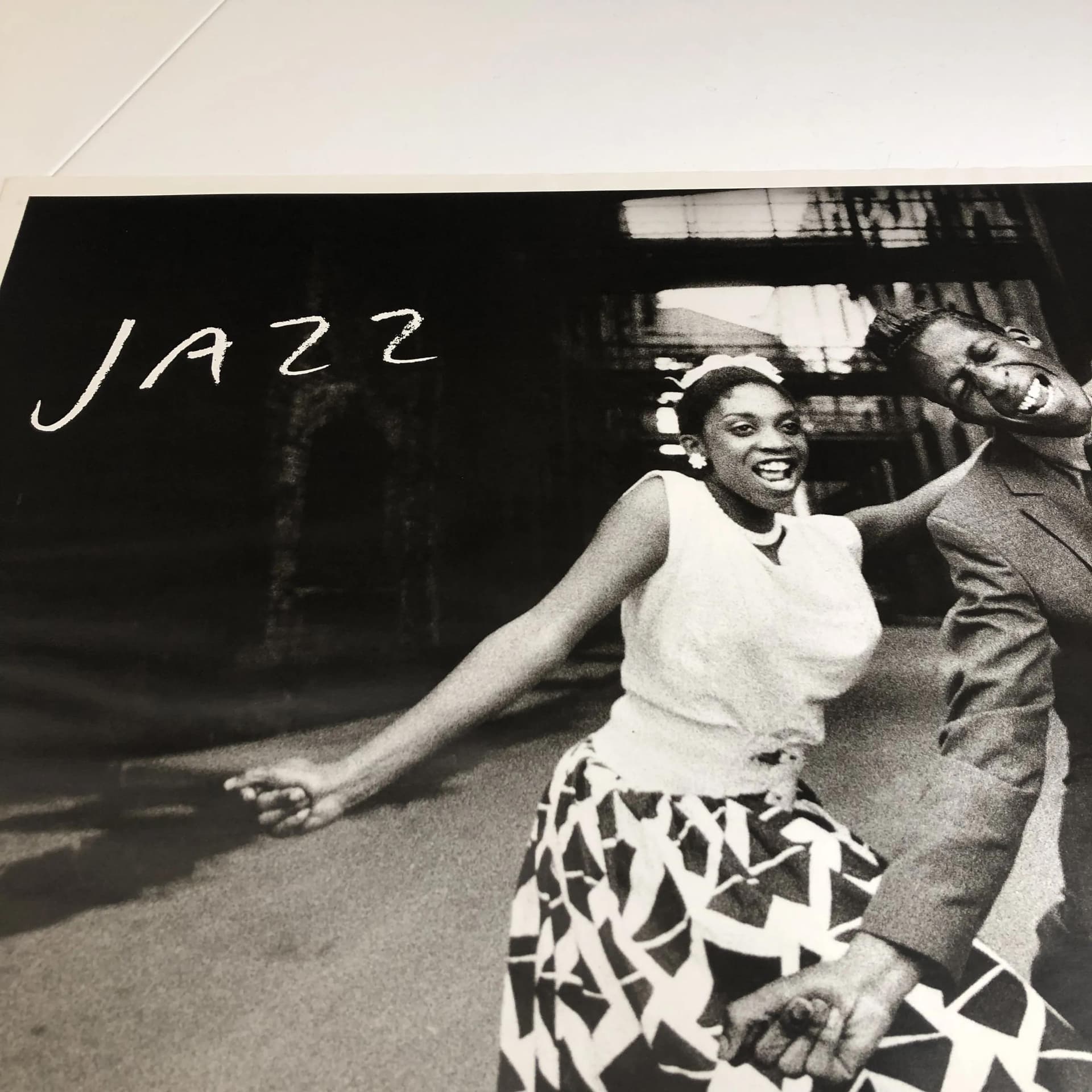 Plakat Jazz, czarno-biały, papier, aut. G. Stern, Wielka Brytania, lata 80., 70x50 cm - 16484