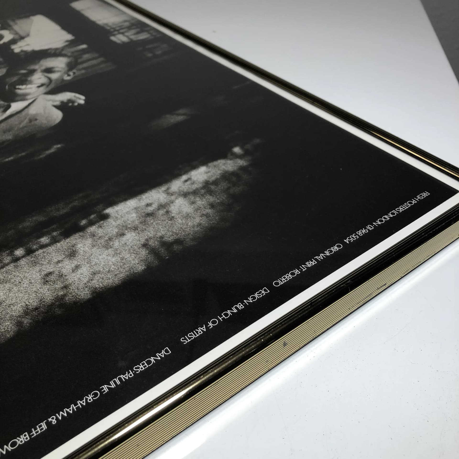 Plakat Jazz, czarno-biały, papier, aut. G. Stern, Wielka Brytania, lata 80., 70x50 cm - 16486