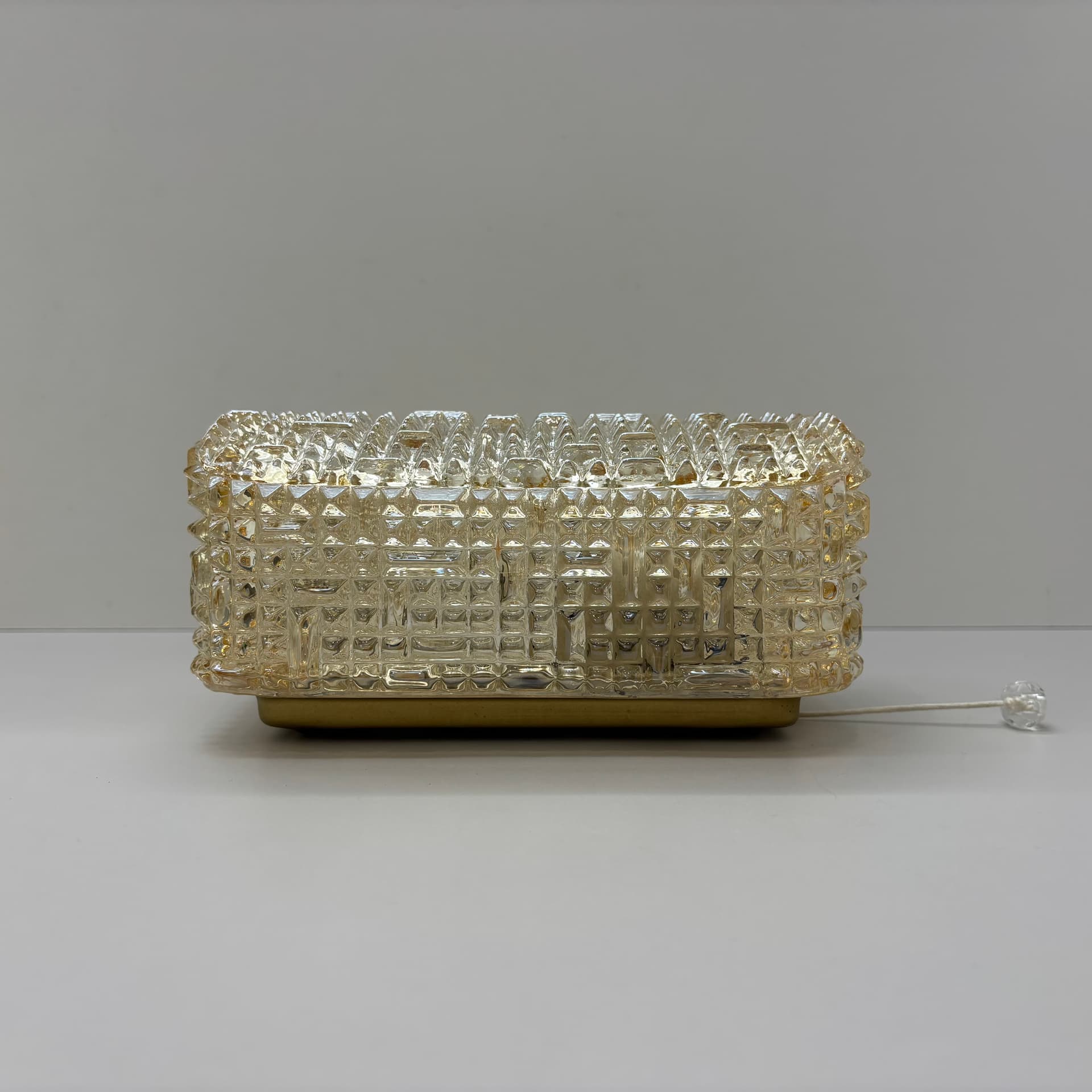 Kinkiet, szkło złoty, Glashütte Limburg, Niemcy, lata 70. - 226234