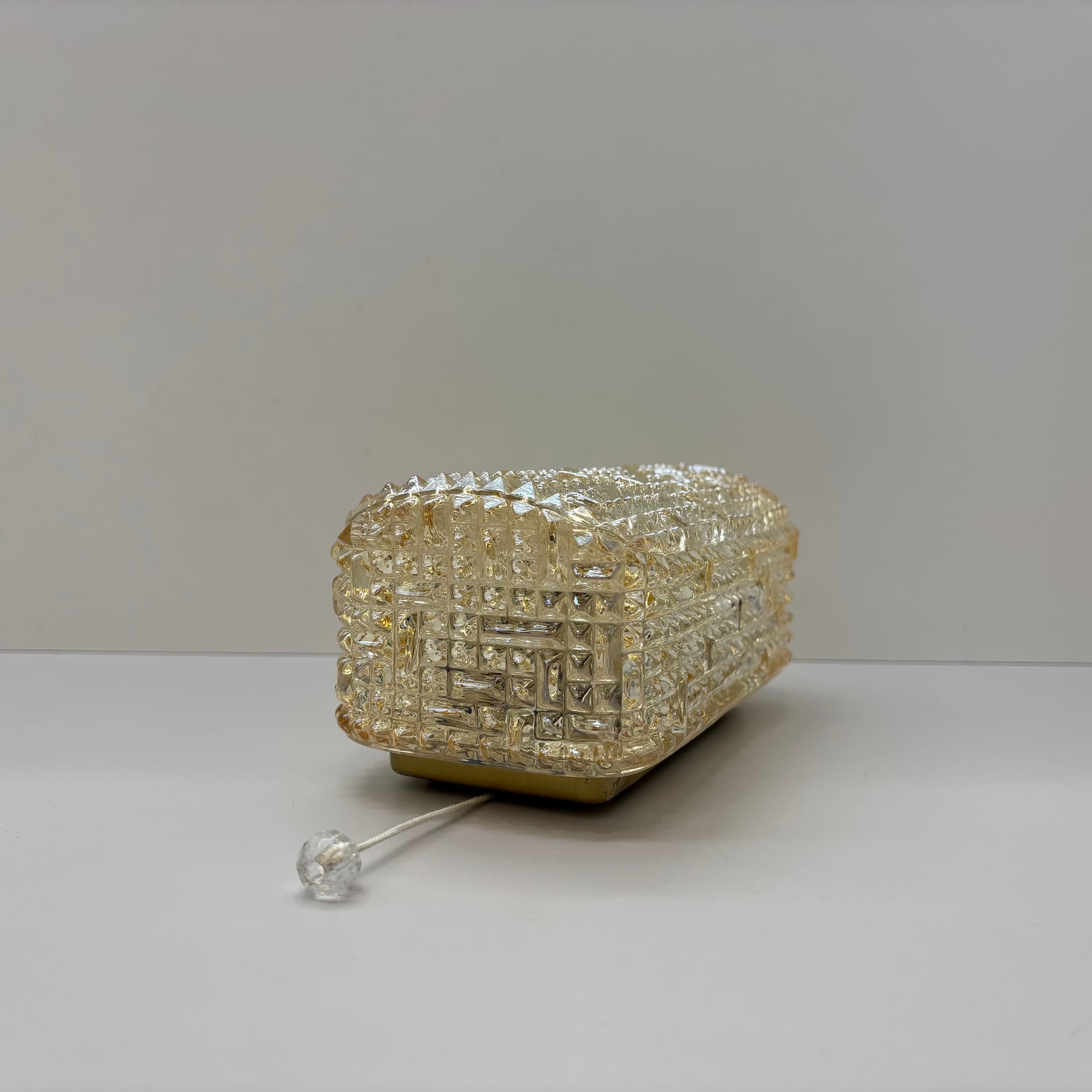 Kinkiet, szkło złoty, Glashütte Limburg, Niemcy, lata 70. - 226233