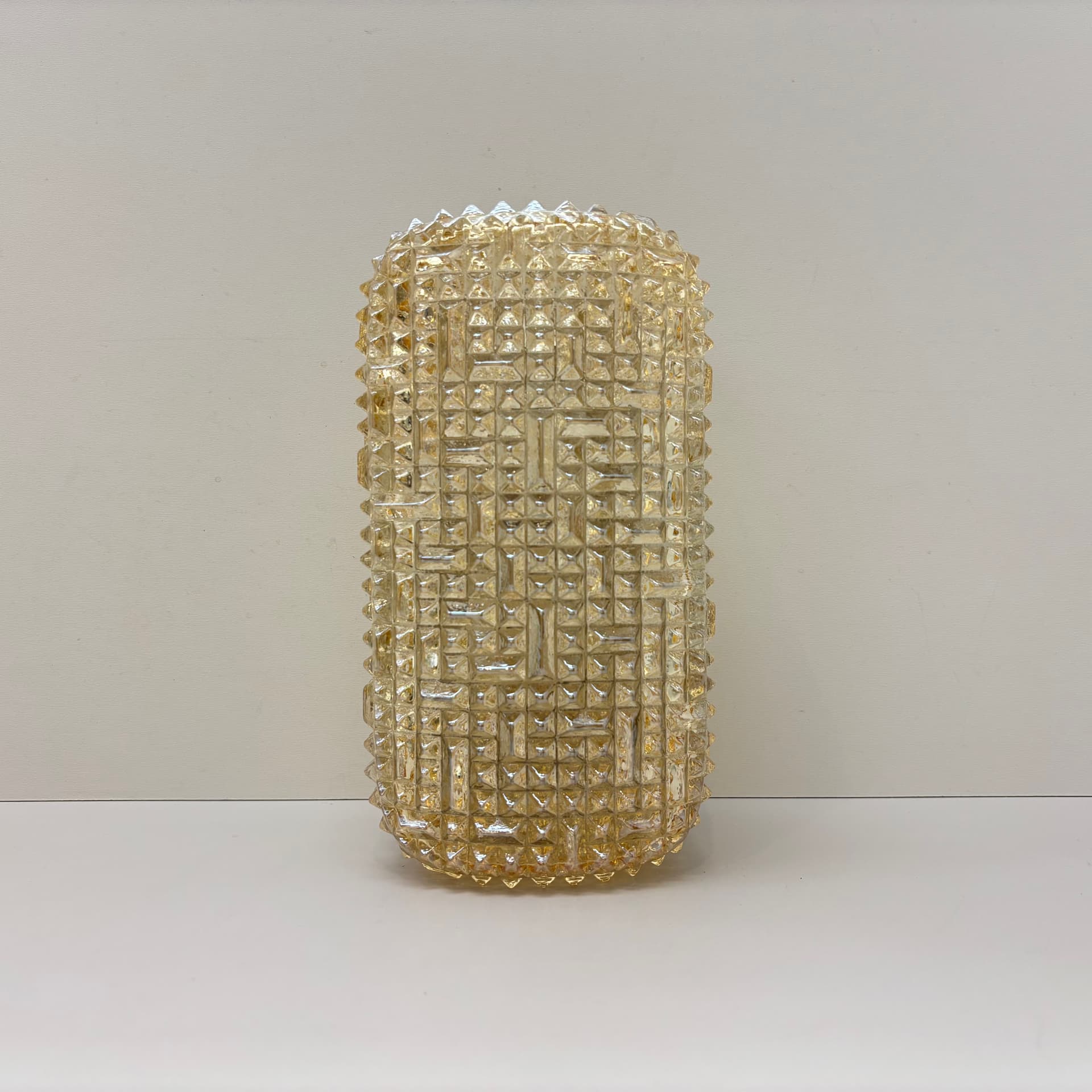 Kinkiet, szkło złoty, Glashütte Limburg, Niemcy, lata 70. - 226232