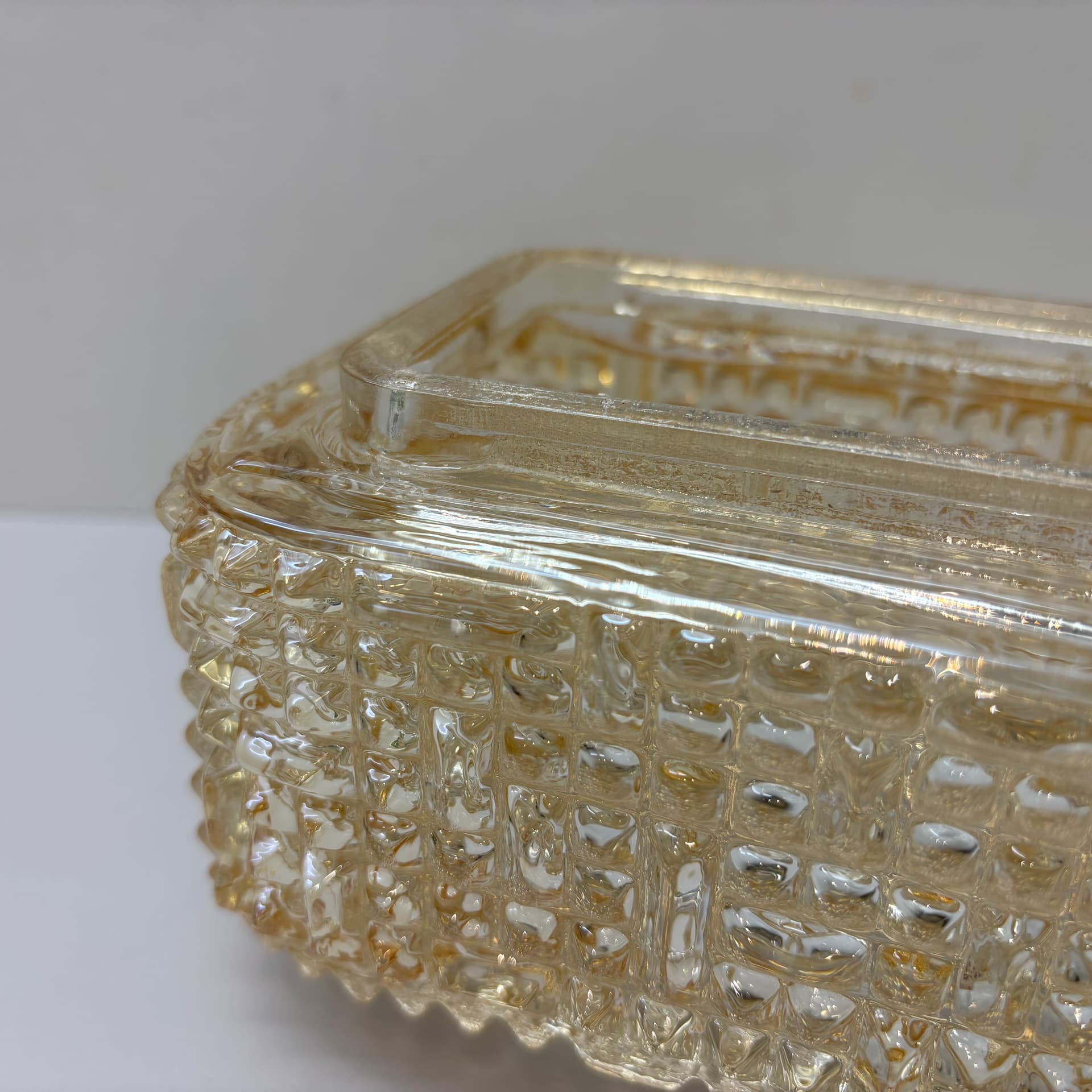 Kinkiet, szkło złoty, Glashütte Limburg, Niemcy, lata 70. - 226240