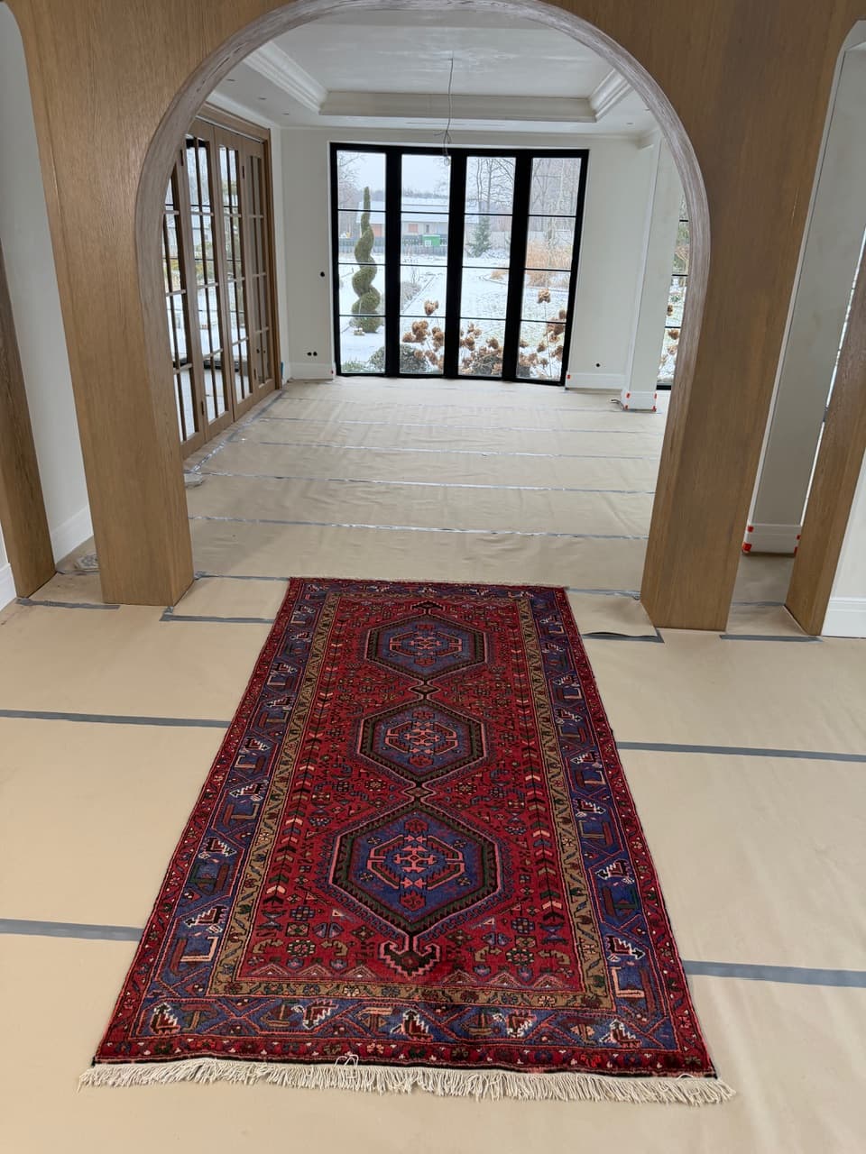 Chodnik Hamadan 285x145 cm, multikolor, wełna, Iran - 226250