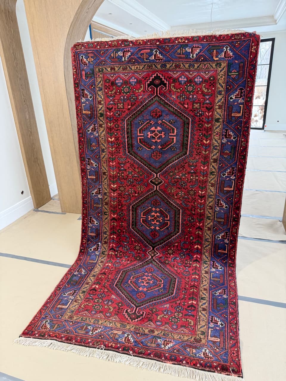 Chodnik Hamadan 285x145 cm, multikolor, wełna, Iran - 226248