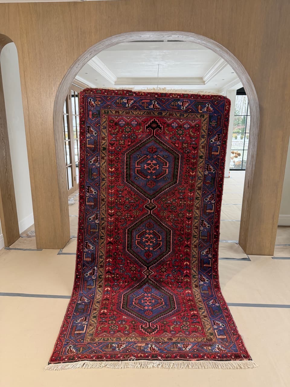 Chodnik Hamadan 285x145 cm, multikolor, wełna, Iran - 226247