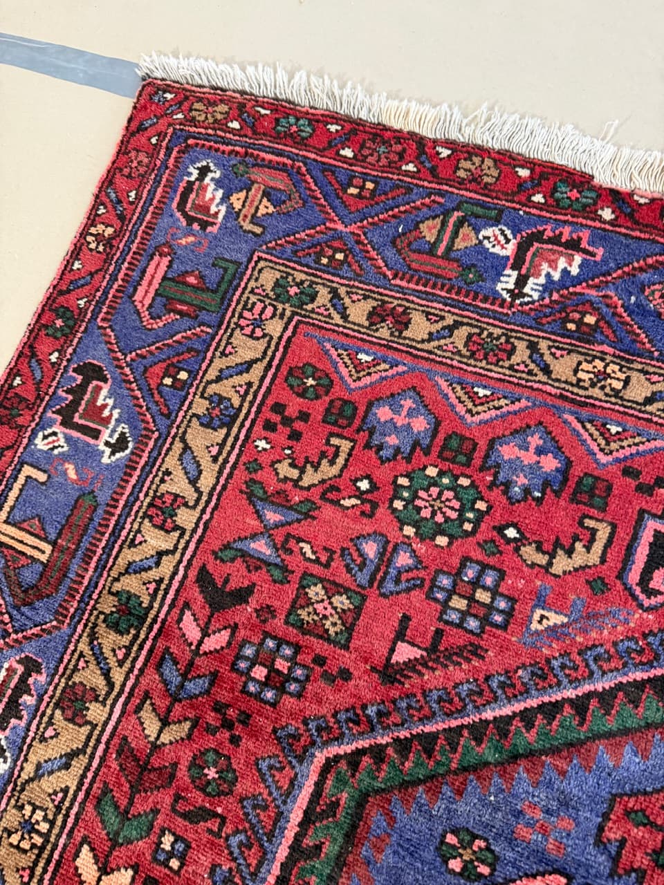 Chodnik Hamadan 285x145 cm, multikolor, wełna, Iran - 226253