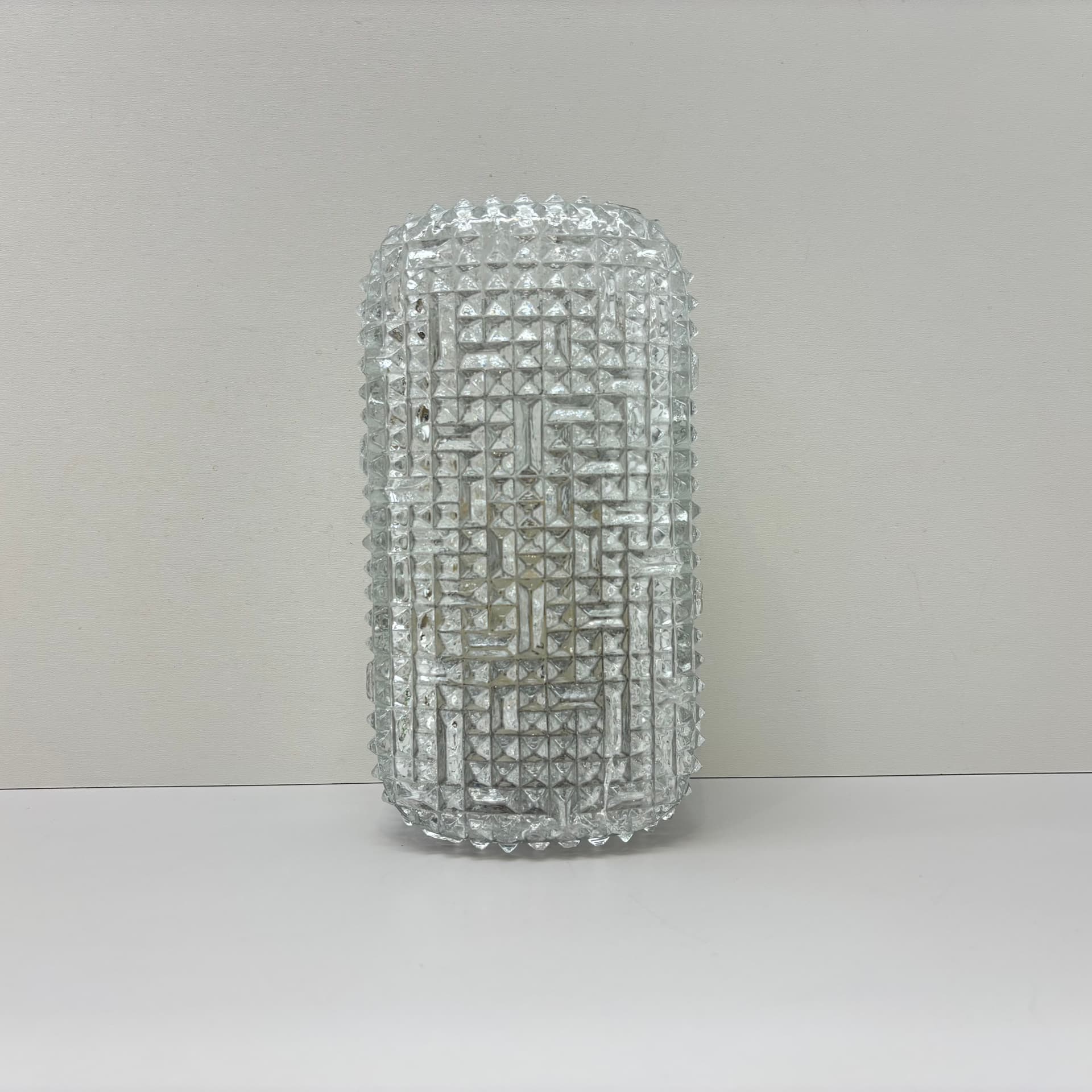 Kinkiet, Glashütte Limburg, szkło transparentne, Niemcy, lata 70. - 226270