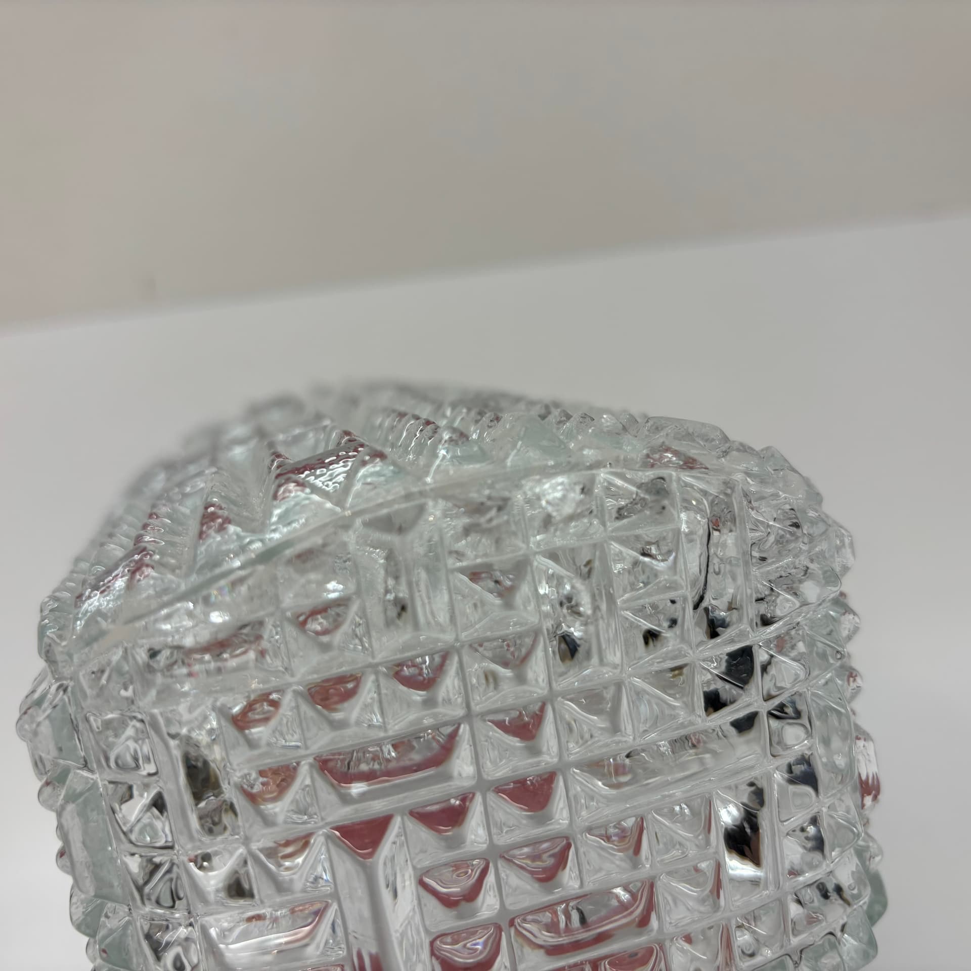 Kinkiet, Glashütte Limburg, szkło transparentne, Niemcy, lata 70. - 226264